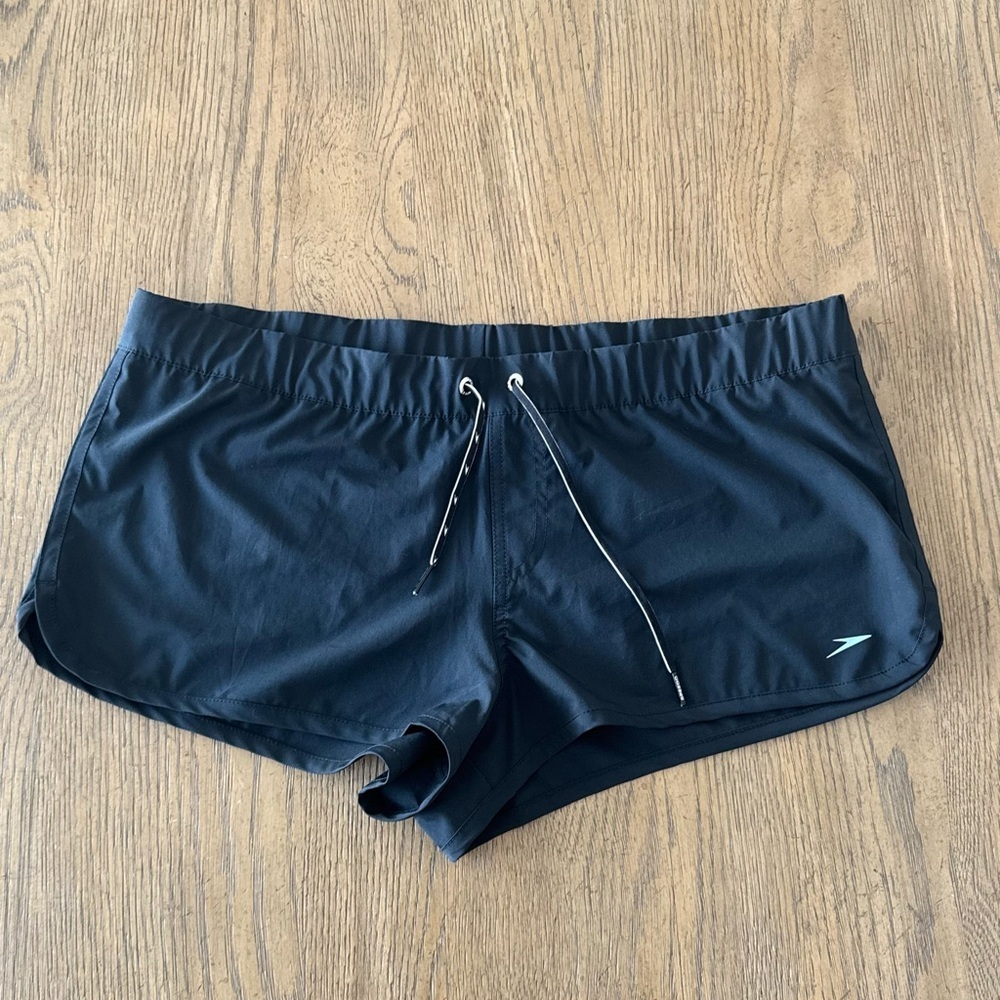 Speedo Black Active Stretch Boardshort Cover-up Dark Swimwear STYLE # 834836